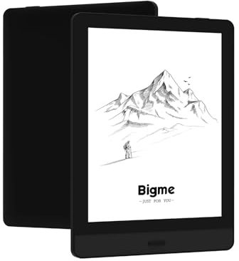 Bigme ePaper Tablet eBook Reader 32GB 6 pulgadas pantalla en blanco y negro, ajuste de brillo, botón de cambio de página