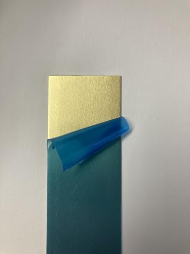 Finborstad mässing L x B x H 2500 x 40 x 0,5 mm, självhäftande tennremsor, plåtsnitt bländning, dekorremsor, lister, täcklist, fönsterlist, rostfritt stål V2A ..