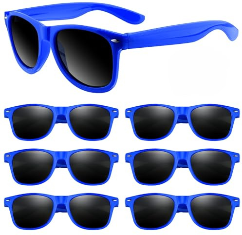 Astaron 6 pcs Lunettes de soleil rétro, lunettes de soleil pour la plage, la piscine, le mariage et les fêtes d'anniversaire