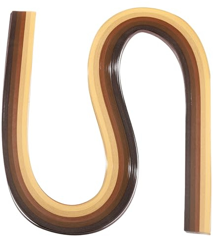PATIKIL 540 x 5mm Set di Strisce di Carta per Quilling, 120pz Strisce Carta per Quilling per Arte Fai da Te Artigianale, Natale, Marrone Sfumato
