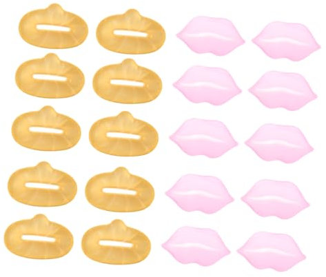 CRILSTYLEO 20stücke Kollagen Lippenmaske Feuchtigkeitsspendende Pads Lippenpflegemaske Für Lippentypen