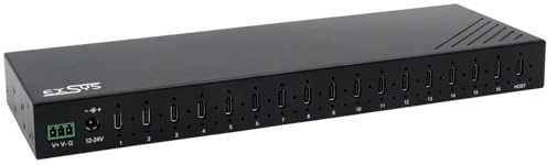 EX-12276HMS metall USB 3.2 Gen 2 HUB till 16 portar, med 16 C-kontakter