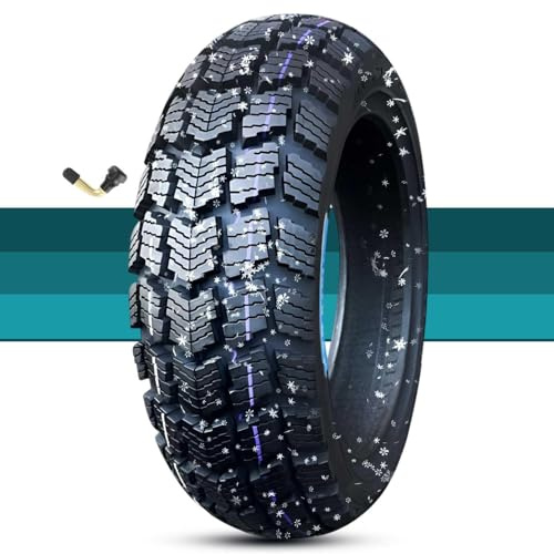 120/70-12 Motorcykel Vinterdäck Tubeless 8PR, 120/70/12 Halksäkert Snödäck, 120 70 12 Hållbart 12-tums TL-däck för Moped Fram- Bakhjul(1pc)