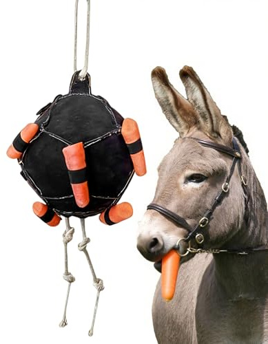 Generisk foderboll – sysselsättningsleksak hö, interaktiv godisdispenser boll för djur | hållbara piltillbehör för får getar lada