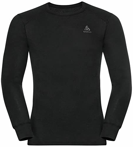 Odlo Thermounterwäsche Herren Active Warm I Langarm Thermoshirt I Warme Skiunterwäsche Langarm Thermoshirt mit Rundhals I Herren