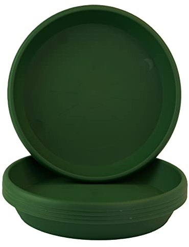 Home Garden Ornaments Blumentopf Untersetzer Set 5 Stück - Rund, Kunststoff Pflanzenuntersetzer für Innen und Außen - Großer für Pflanzkübel - Viele Größen und Farben (Durchmesser 32 cm, Grün)