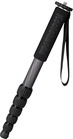 koolehaoda MP286C Einbeinstativ, Kohlefaser, 6-teilig, tragbar, Kompaktkamera-Einbeinstativ, Maximale Belastung 10 kg