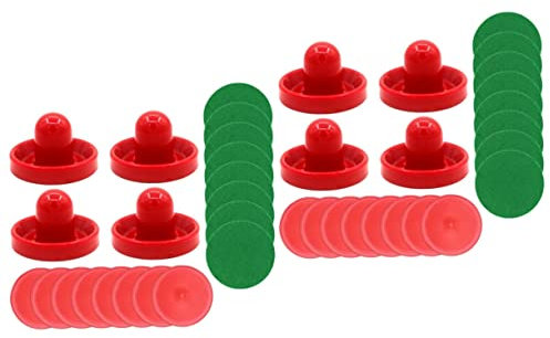 CLISPEED 2 Sätze Airhockey Spieltische Für Spielzimmer Hockey-Pucks Aus Kunststoff Hockeytor Behandelt Paddel Spieltische Pucks Paddel Luft Eishockey Runde Hockey-Pucks Runden Plastik Ziel