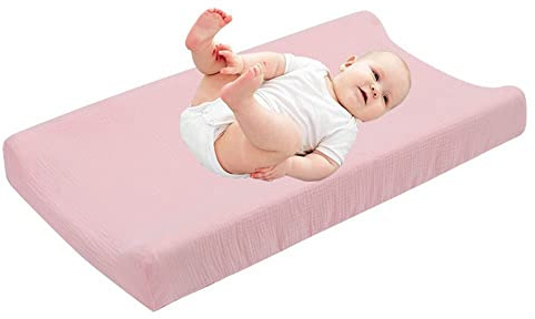 Uposao Housse De Matelas à Langer Douce Et Respirante Couleur Unie Matelas à Langer Berceau Drap De Berceau Doux pour Bébé, Garçons Et Filles, 32x 16 x 5