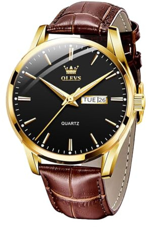 Raitown Orologio da uomo, cinturino in pelle, design ultraleggero, stile classico, resistente all'acqua, movimento al quarzo, disponibile in nero, blu e bianco