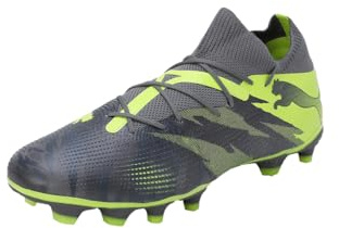 Puma Future 7 Match FG/AG - Tenis de fútbol para Hombre, Gris/Lima, 44.5 EU