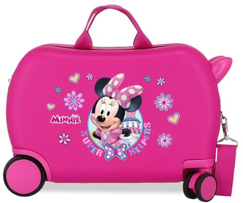 Joumma Disney Minnie Helpers Maleta Infantil Rosa 45x31x20 cms Rígida ABS 24,6L 1,8 kgs 4 Ruedas Equipaje Mano