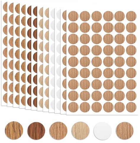 Schraubenabdeckung Selbstklebend 648 Stück Schraubenloch Aufkleber Bohrloch Abdeckkappen Selbstklebende Möbelaufkleber für Schrauben