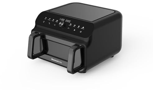 Melchioni Family BEATRICE, Friggitrice ad Aria 10 litri, Multifunzione, Air Fryer e Grill, XXL Doppia Resistenza, Finestra di controllo e Luce Interna, Forno Multifunzione con Display Digitale e Timer