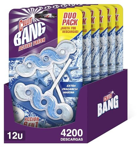 Cillit Bang Active Fresh - Colgador Wc, Fragancia Frescor Marino. Pack, 6x2 Unidades, 4200 Descargas