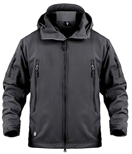 ReFire Gear Men's Army Special Ops Military Tactical Jacket Softshell Fleece Hooded Outdoor Coat