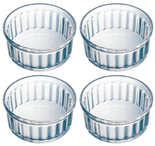 Pyrex Classic Individuals Glass Ramekin High Heat Resistance 10cm Transparent (Pack of 4) (4)