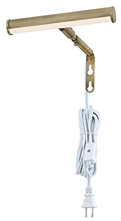 Westinghouse 7500700 7 Inch, 2 Watt Adjustable LED Picture Light, Antique Brass Finish, 3000K, White