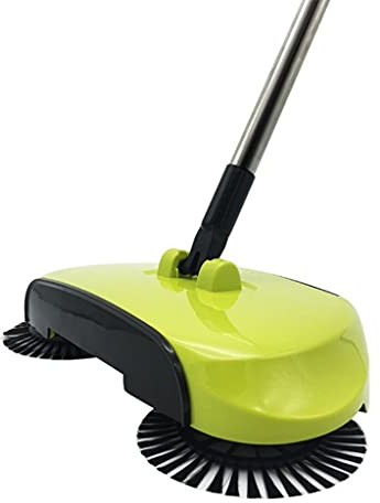 HEYLULU Mmanuelle Hand-Push-Kehrmaschine Nicht-elektrischer rotierender Bodenwischer Besen Kehrschaufel Kehrmaschine Kunststoff