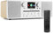 Audizio Naples DAB Digital Radio Mains Powered Internet Radio with Wireless WiFi Technology, Dual Speakers, CD Player with Bluetooth AUX, Radio Alarm Clock - White