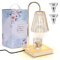 Vusddy Kerzenwärmer Lampe - Elektrische Duftkerzen-Wärmelampe - Dimmbare Wachs-Duftlampe mit Holzsockel für Zimmer, Yogaräume und Aromatherapie - Höhenverstellbar, 2H/4H/8H Timer
