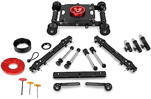 Chariot Coulissant pour caméra vidéo/Film PROAIM Fusion avec Embouts de Rail. Fonctionne sur Rails et Surfaces Planes. Charge utile jusqu'à 45,3 kg (100 LB) (DL-FUSN-01)
