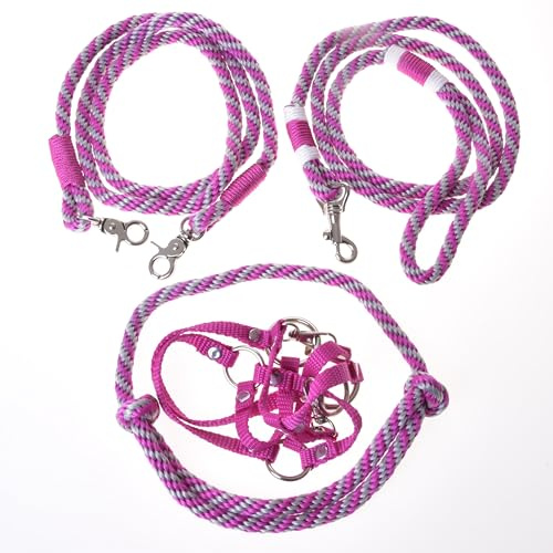 LarDen Hobby Horse Set Start – Cabestro con punto, anillo para el cuello, riendas para caballo grande M – rosa, juego de iniciación, caballo de bastón, caballo de caballo, juguete para niños, juguete