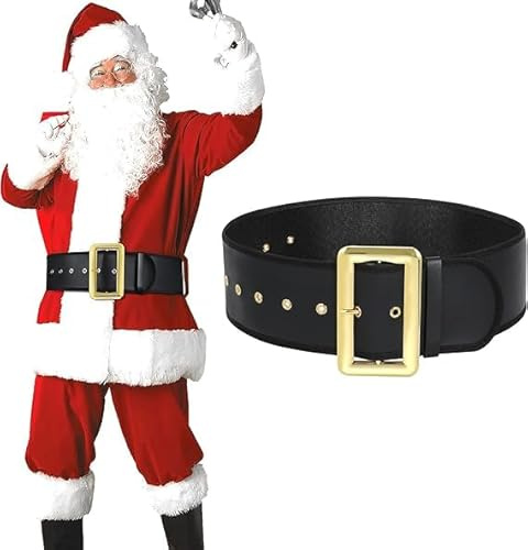 LUYANFX Ceinture de Père Noël en Cuir PU, Ceinture Pirate, Accessoire pour Costumes de Carnaval, Santa Claus, Nicolas