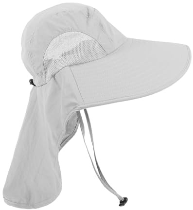 SCJJZ tropenhut,fischerhut,sonnenhüte,Sonnenhut Herren Damen UPF 50+ Outdoor UV Summer Cap mit Nackenschutz Hiking Fischerhut Strand Faltbar Safari Buschhüte Mesh Hat,unisex