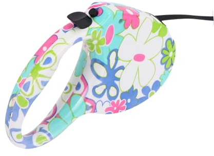 HEMOTON Laisse Rétractable pour Longe Automatique avec Motif Floral pour Moyenne Accessoire pour Promenade Animaux