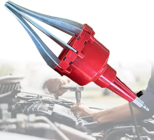 RATSTONE Achsmanschetten Spreizer,Druckluft Achsmanschettenspreizer,Manschetten Spreizer,Für Cv-Gelenke & Antriebswellen,Montagekegel 20–120 mm,Mit Universal Faltenbalg Achsmanschette,Edelstahl(Rot)