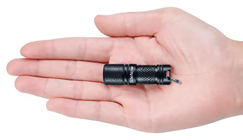 SdeNow Mini Flashlight Keychain with Micro USB Rechargeable Tiny Flashlight Brightness can Achieve up to 200 lumens for EDC Torch