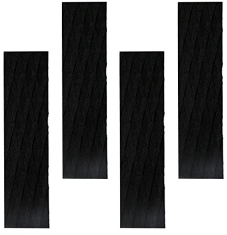 4pcs/Set Wellenreiter Footpad Surfboard Traction Pads Deck Pad, Schwarz