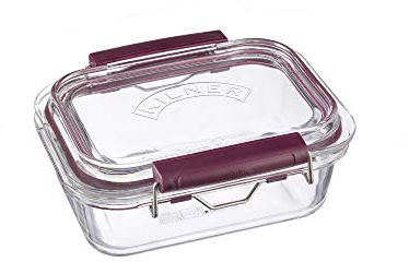 KILNER Frischhaltedosen mit Bügelverschluss | 600 ml | luftdichte Aufbewahrungsbox aus Borosilikatglas | Meal Prep Boxen zum Vorkochen | -18°C bis 240°C | Frischhaltedosen Glas mit Deckel