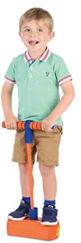 Jump 'N' Bounce Bungee Hopper Soft Pogo Stick, Pogo Jumper Space Hopper für Kinder, Orange, Schwarz, TY5973