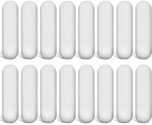 Weewooday 16 Pieces PTFE Magnetic Mixer Stirrer Bar, White Color Stainless Steel Laboratory PTFE Stir Plate Bar, Mixing Plate Magnet Stick (30 mm/ 1.18 Inch)