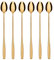 GRÄWE Latte Macchiato Löffel Set, gold, 6-teilig, lange Löffel für Cocktails & Desserts, Edelstahl, spülmaschinengeeignet, Serie Königstein