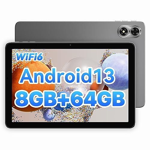 UMIDIGI G1 TAB Android 13 10.1 inch Tablet PC, 8GB RAM(4GB+4GB), 64GB ROM(1TB TF), RK3562 Quad Core Gaming Tablet mit 6000 mAh Akku, 8MP+8MP, BT5.0, WiFi 6, Grau