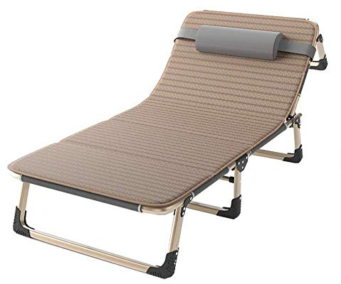 KAZUP Tumbona de jardín Plegable cargable 200 kg, Tumbona de Tres Patas con cojín, Tumbona 4 Veces Ajustable, Tumbona de Camping con Estructura de Aluminio Resistente a la Intemperie