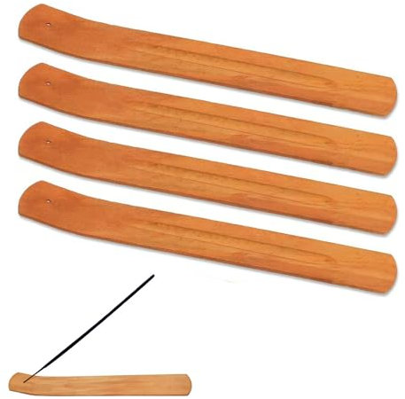 DUGEGAYL Porta Bastoncini di Incenso, 4Pcs Supporti per incenso in Legno di Pino, Leggero e Durevole, Ideale per Amanti del tè e della Meditazione
