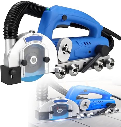 LYAYYDS Limpiadora compacta de Ranuras para Azulejos, Sierra eléctrica de 1200 W para Juntas, Ideal para Esquinas y Paredes, eliminando residuos endurecidos.