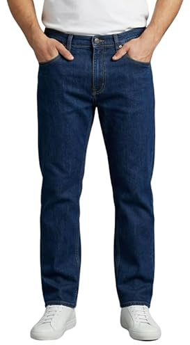 Mens Denim Jeans Straight Leg Regular Fit Trousers – Classic 5 Pocket Work Pants with Zip Fly – Casual Everyday Cotton Mix Denim Jeans Black Dark Blue Light Blue Plus Sizes 30-50 Waist
