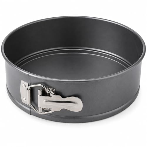 LIVÉ Molde Desmontable Redondo 20 cm – Molde para Bizcochos, Tartas y Cheesecake, Molde de Repostería para Horno en Acero al Carbono Antiadherente con Cierre Clip-Clap