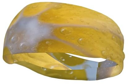 Bandeau de sport à bulles de citron pour homme et femme - Extensible et antidérapant - Pour cyclisme, randonnée, yoga, hockey sur glace