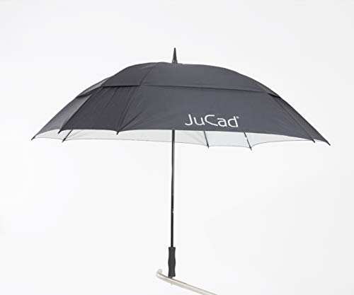 JuCad Golf Schirm Windproof mit Stift schwarz