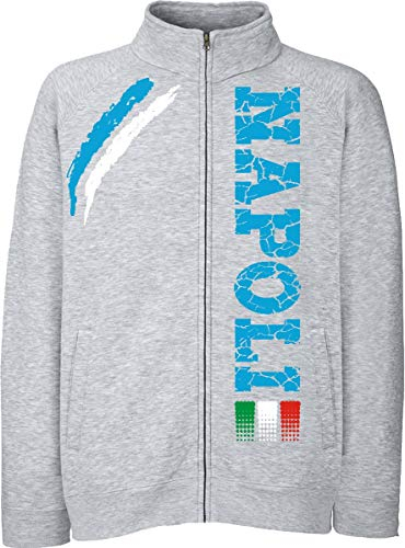 Generico Jacke Napoli Tifosi Ultras Fußball Sport Von s XXL und 4 Farben verfügbar - Grau, M