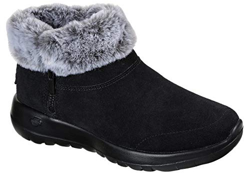 Skechers Stövlett, ankelstövlar för kvinnor, damstövlar, Svart/grå, 37 EU
