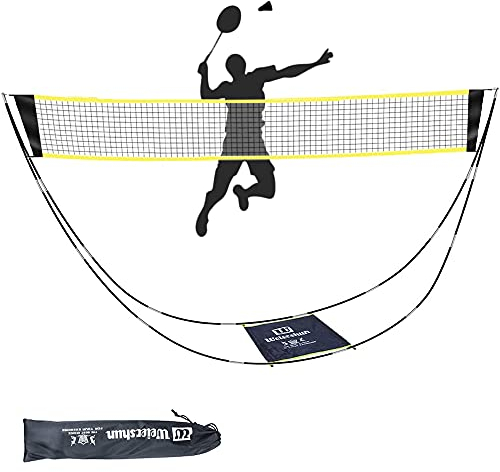 BEFANS Tragbares Badminton-Netz-Set für Garten, Pickleball, Kinder-Volleyballnetz am Strand, einfach aufzubauendes Netz mit Tragetasche Indoor-Outdoor-Sport, kein Werkzeug oder Heringe erforderlich