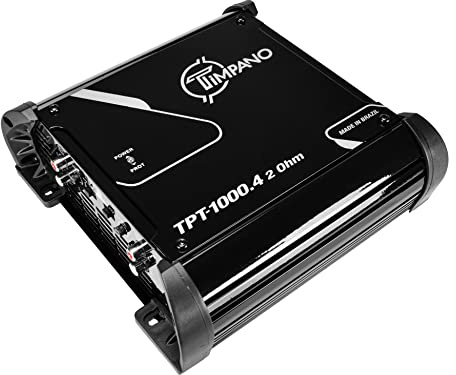 Timpano TPT1000.4 Compact 4 Channel Car Audio Amplifier – 4 x 260 Watts at 2 Ohms – High Power Stereo 12 volts Full Range Class D Amp Bridgeable