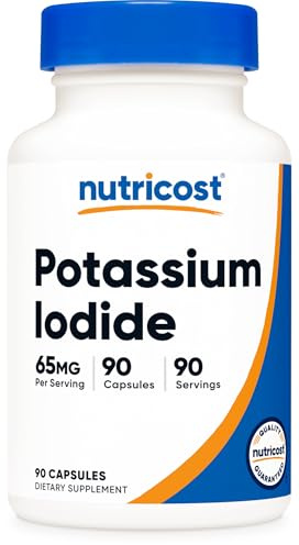 Nutricost Potassium Iodide (KI), 90 Capsules, 65mg Potassium Iodide Per Serving, Vegetarian, Non-GMO & Gluten Free